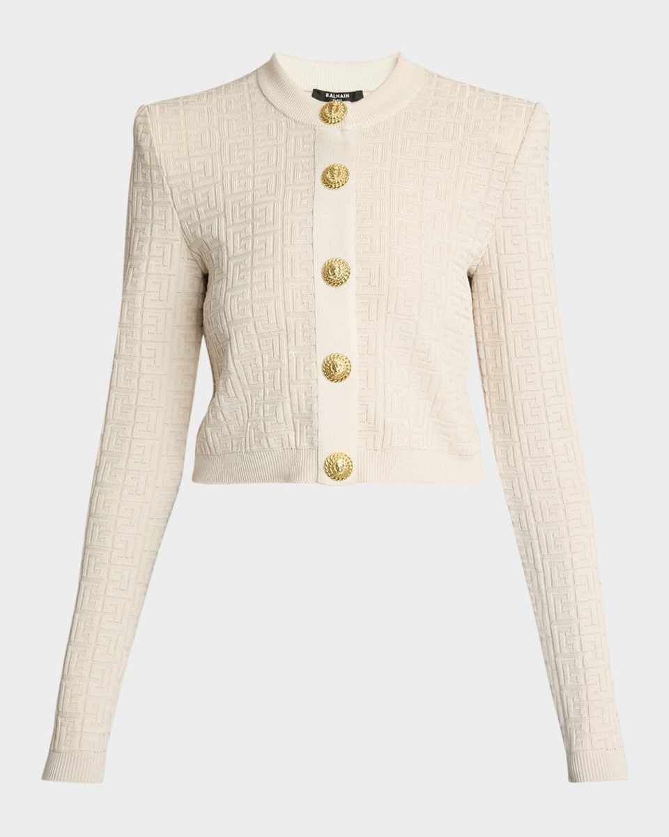 Glitter Logo Button Down Cardigan